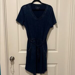 Ariat Women's Dark Blue Mini Dress with tie waist, S